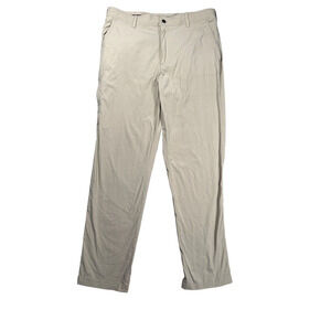 Coolibar Mens Size 34x32 UPF 50+ Performance Pants Tan Khaki Lightweight